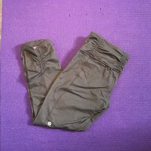 Lululemon Dark Grey Gathered Crops